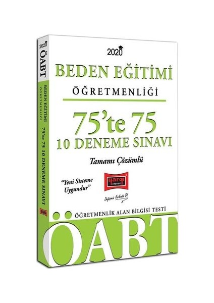 2020 ÖABT Beden Eğitimi Öğretmenliği 75’Te 75 Tamamı Çözümlü 10 Deneme Sınavı