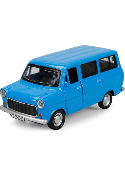 Ford Minibüs 1-36 Metal Araç - Sessiz - Mavi
