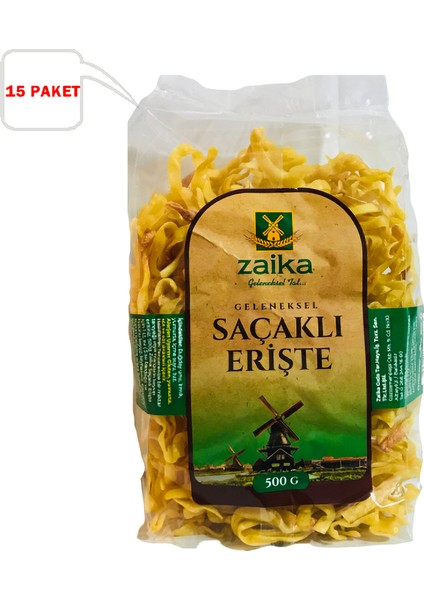 Saçaklı Erişte 500 gr  X 15 Paket