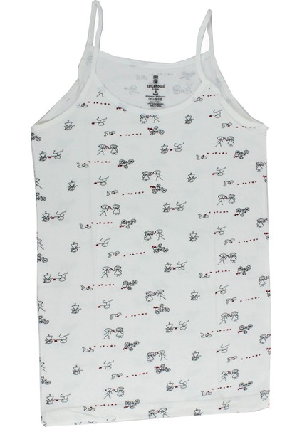 6'lı Paket Kız Çocuk Atlet %100 Pamuk 2 - 4 Yaş