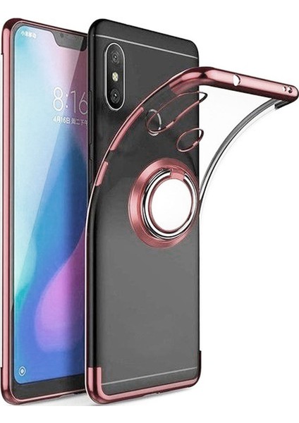 Samsung Galaxy S10 Plus Kılıf Dört Köşeli Yüzük Tutucu Standlı Kılıf