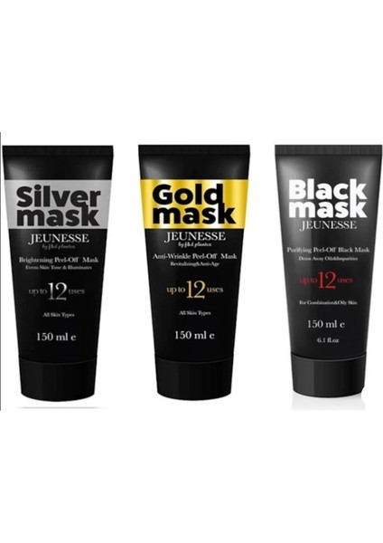 Black Mask +Gold Mask +Sılver Mask