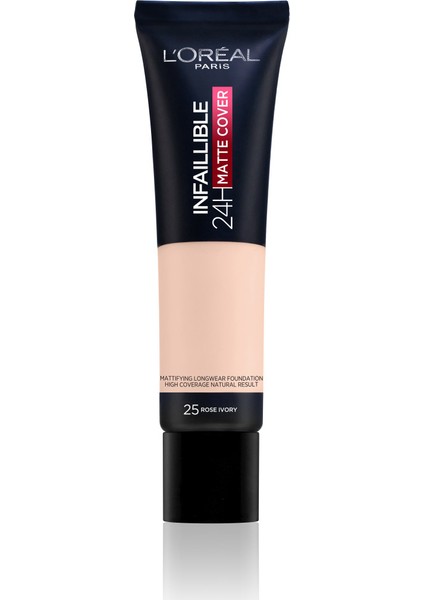 L'Oréal Paris Infaillible 32H Matte Cover Yüksek Kapatıcı Fondöten - 25 Soğuk Alt Ton