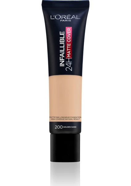 L'Oréal Paris Infaillible 24H Matte Cover Yüksek Kapatıcı Fondöten - 200 Golden Sand