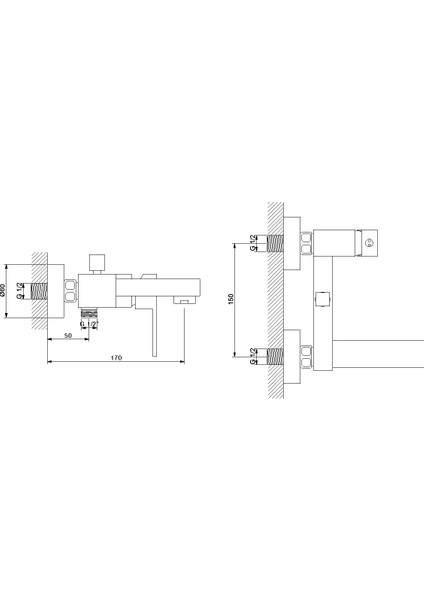 Cubic Banyo Bataryası Eskitme Bakır 871511S