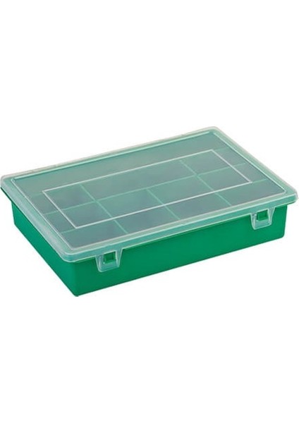 Plastik -  10 Bölmeli Kapaklı Organizer Kutu - 610  (5 Adet )