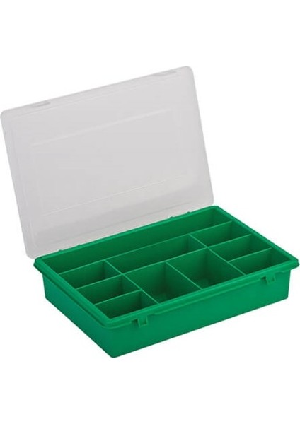 Plastik -  10 Bölmeli Kapaklı Organizer Kutu - 610  (5 Adet )