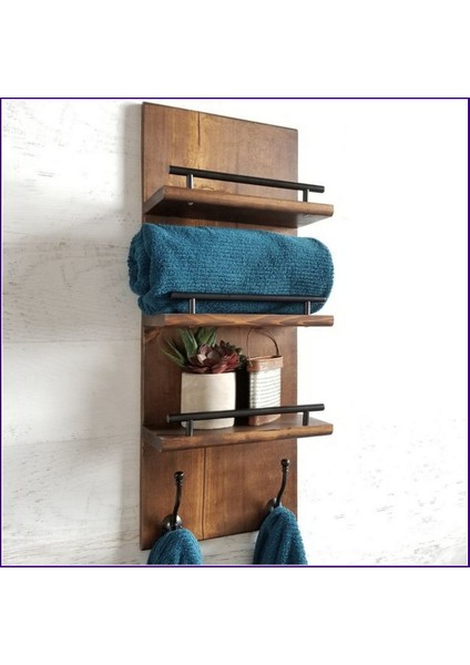Ahşap Banyo Askılık ve Havluluk