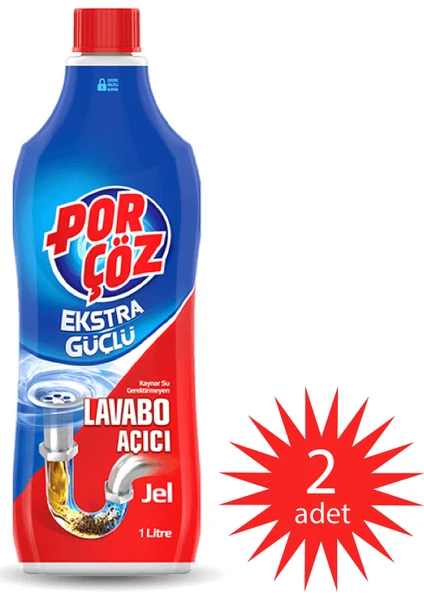 Jel Lavabo Açıcı 1 lt 2'li Paket