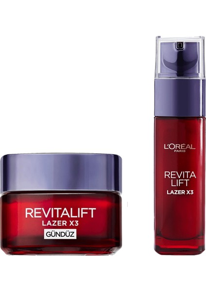 L'oreal Paris Dermo Expertise Revitalift Laser X3 Ailesi Cilt Serumu 30 ml + Gündüz Kremi 50 ml