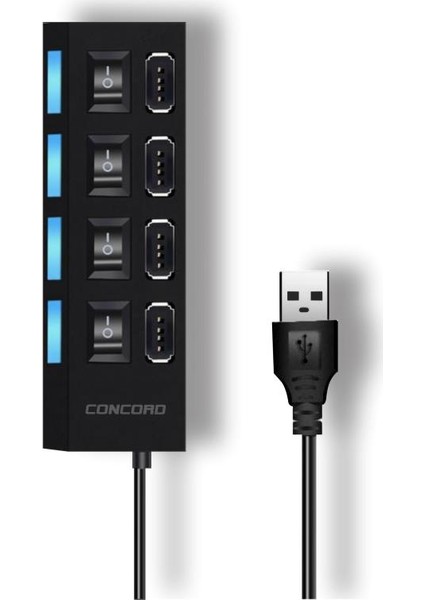 C-852 4 Port Çoğaltıcı 2.0 USB Çevirici Çoklu Switch