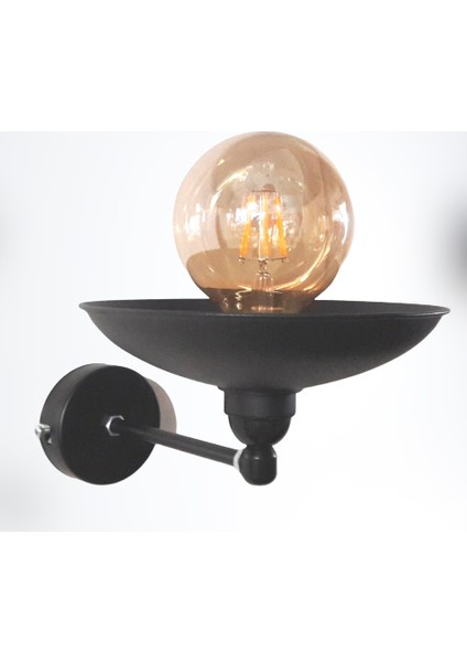 Siyah Metal Aplik E 27 Duy