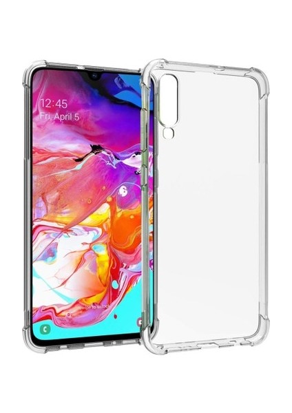 Samsung Galaxy A70 Airbag Silikon Kılıf Şeffaf