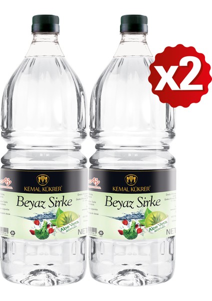 Kemal Kükrer Beyaz Sirke Aloe Vera 2 lt 2'li