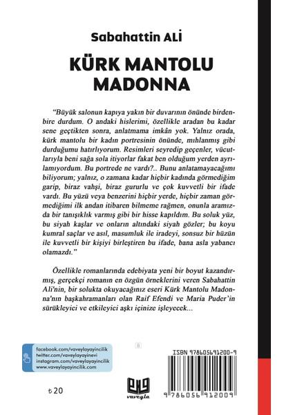 Kürk Mantolu Madonna - Sabahattin Ali fırsatları