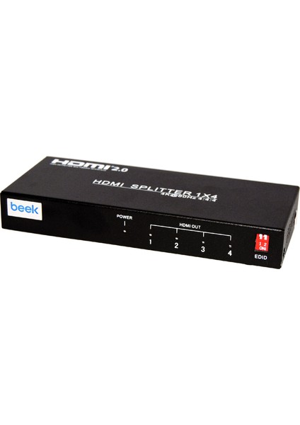 4K 4'lü HDMI Video Çoklayıcı 3840 x 2160 Piksel Çözünürlük Hdcp 2.2 (4-Port 4K HDMI Splitter)