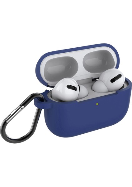 Airpods Pro Kılıf Mat Darbe Emici Profesyonel Termoplastik Kancalı Lacivert