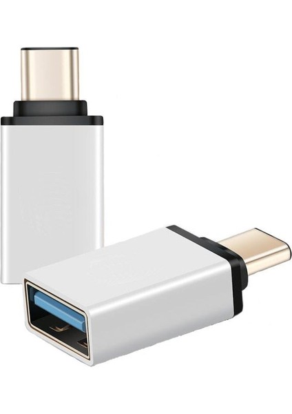 USB Dişi To Type-C Erkek Dönüştürücü Otg Çevirici Adaptör Metal