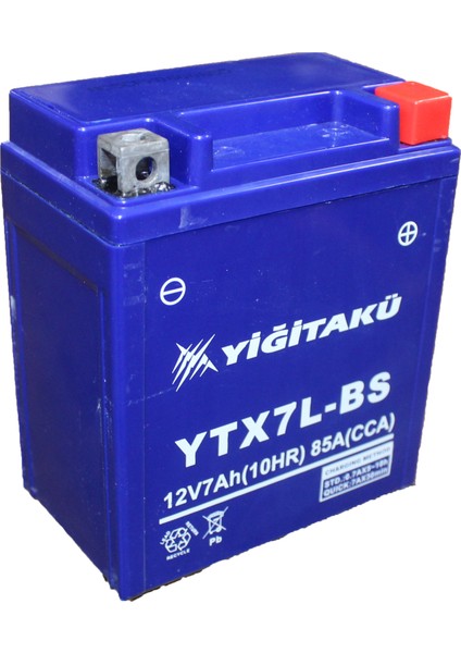 Yiğit Akü Motorsiklet Aküsü 12 V 7 Ah YTX7L