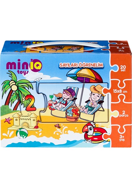 Eğitici Sayıları Öğrenelim Puzzle 40 Parça 2-4 Yaş Çocuklar İçin Renkli Tasarım