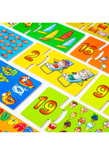 Eğitici Sayıları Öğrenelim Puzzle 40 Parça 2-4 Yaş Çocuklar İçin Renkli Tasarım fırsatları