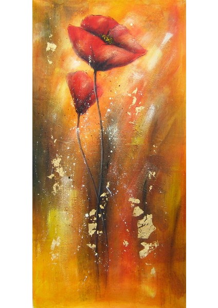 Red Bloom Yağlıboya Tablo