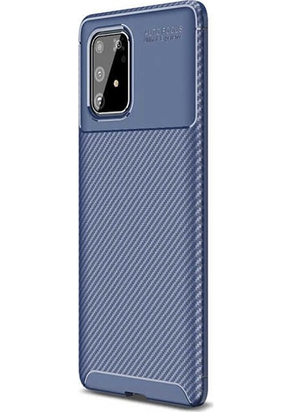 Samsung Galaxy S10 Lite Kılıf Negro Silikon + Nano Glass Lacivert