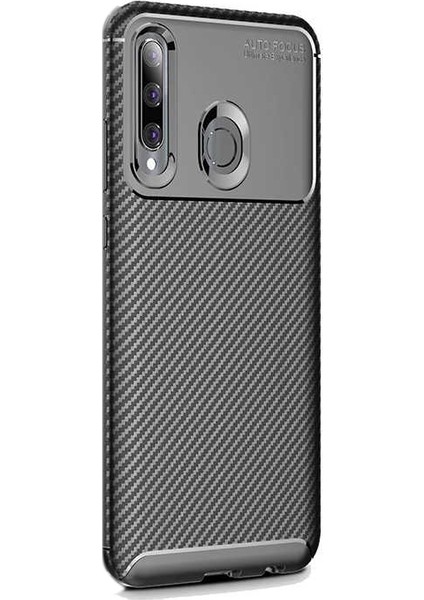 Huawei Honor 20 Lite Kılıf Negro Karbon Dizayn Silikon Siyah
