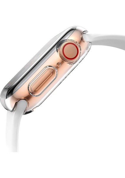 Apple Watch Uyumlu 4-5 44 mm Kılıf Önü Kapalı Şeffaf Silikon fırsatları