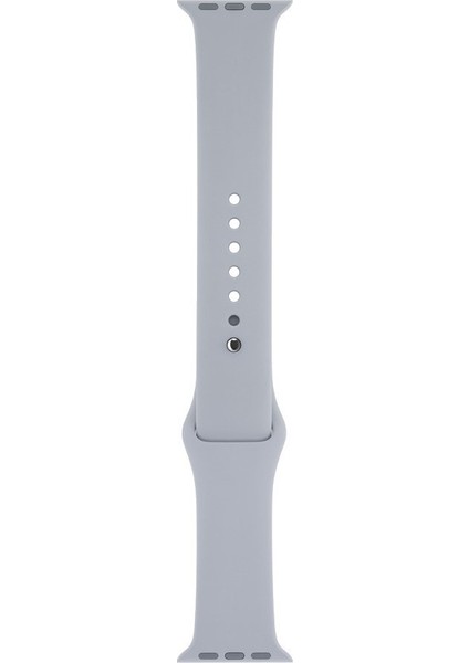 Apple Watch Uyumlu İçin 40 mm Large Beden(L SIZE) Silikon Kordon Gri