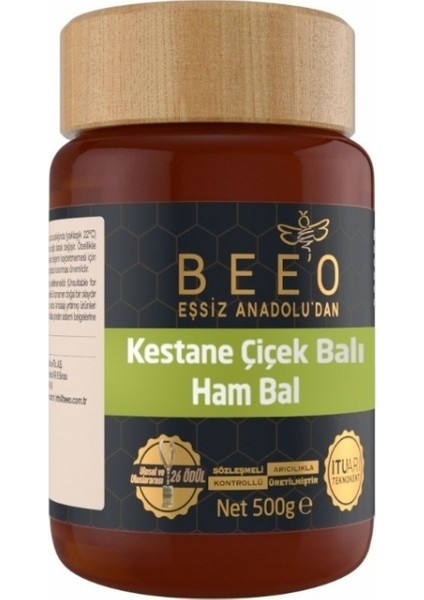 Bee' o  Kestane Çiçek Balı Ham Bal 500 gr