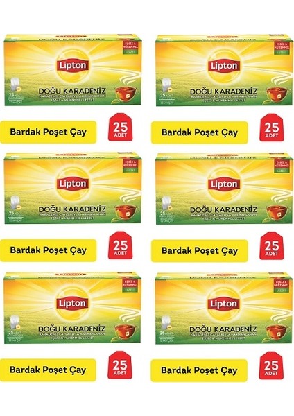 Bardak Poşet Çay Doğu Karadeniz 25'li 6'lı Set