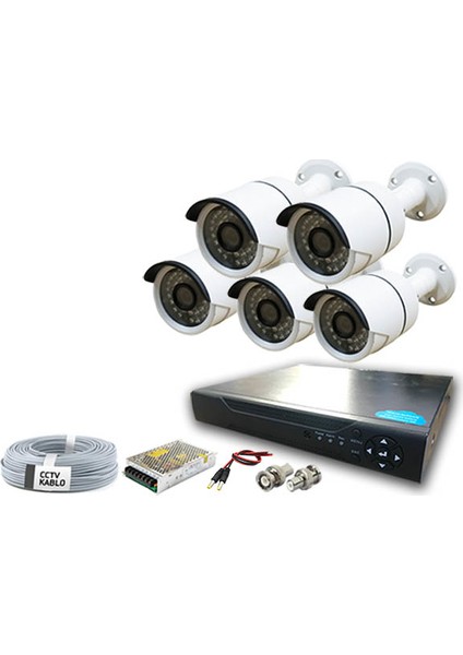 2 Mp 1080P Full Hd Ahd 5 Kameralı Güvenlik Kamerası Seti BG-1415