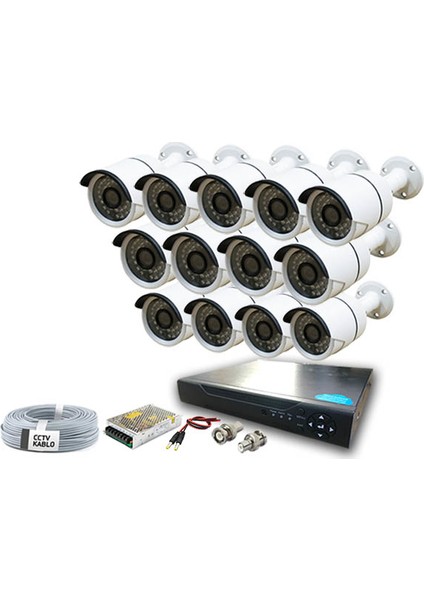 2 Mp 1080P Full Hd Ahd 13 Kameralı Güvenlik Kamera Seti BG-1423