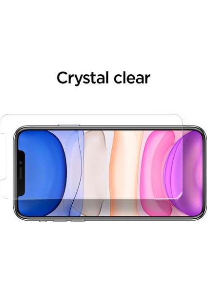 iPhone 11 / iPhone XR Cam Ekran Koruyucu Kolay Kurulum AlignMaster Full Cover Black / Siyah - AGL00106