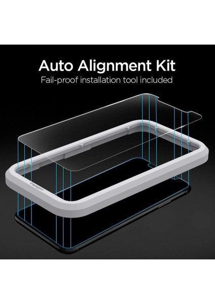 Apple iPhone 11 Pro Max / iPhone XS Max Cam Ekran Koruyucu Kolay Kurulum AlignMaster GLAS.tR Slim Full Cover Black / Siyah - AGL00098 modelleri