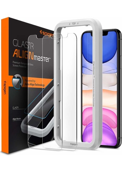 iPhone 11 / iPhone XR Cam Ekran Koruyucu Kolay Kurulum AlignMaster Glas.tR (2 Adet) - AGL00101