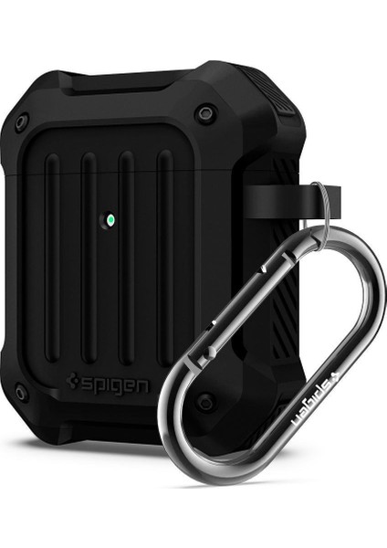 AirPods (2.nesil) / (1.nesil) ile Uyumlu Kılıf Tough Armor Black - 074CS26497