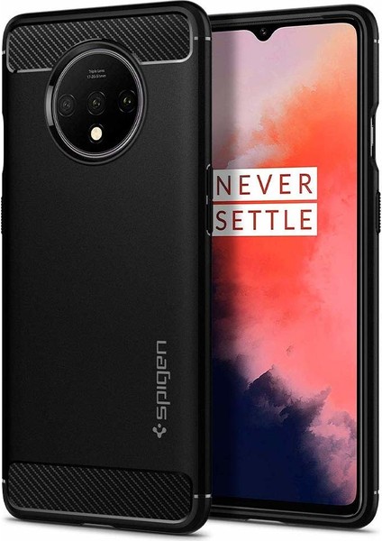 OnePlus 7T ile Uyumlu Kılıf Rugged Armor Black