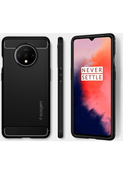 OnePlus 7T ile Uyumlu Kılıf Rugged Armor Black