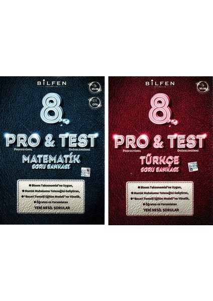 8. Sınıf LGS Pro & Test Matematik Türkçe Soru Bankası Seti 2 Kitap