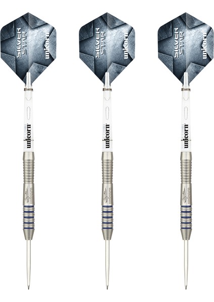 Gary Anderson Silver Star Tungsten 23GR Çelik Uçlu Dart Oku Seti