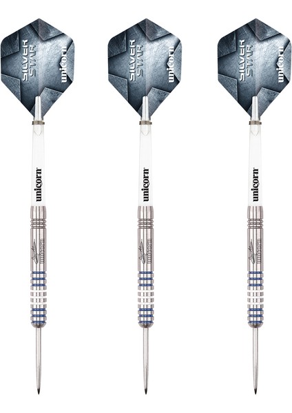 Gary Anderson Silver Star Tungsten 23GR Çelik Uçlu Dart Oku Seti