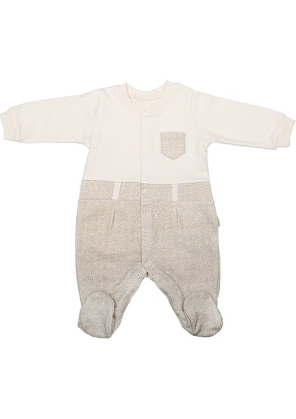 Organik Jaunty Patikli Bebek Tulumu S16055 0 Ay