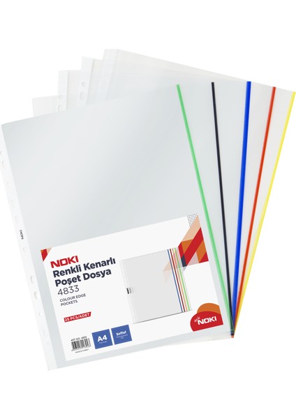 Poşet Dosya 5*5 Renkli Kenarlı 4833