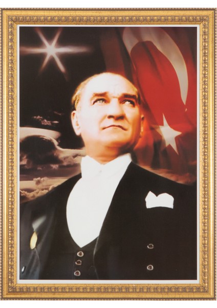 50x70 cm Varaklı Atatürk Portresi İNT-022