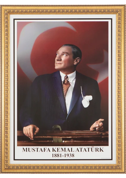 50x70 cm Varaklı Atatürk Portresi İNT-026