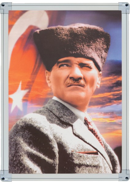 35x50 Atatürk Portresi Alüminyum Çerçeveli INT-824-3