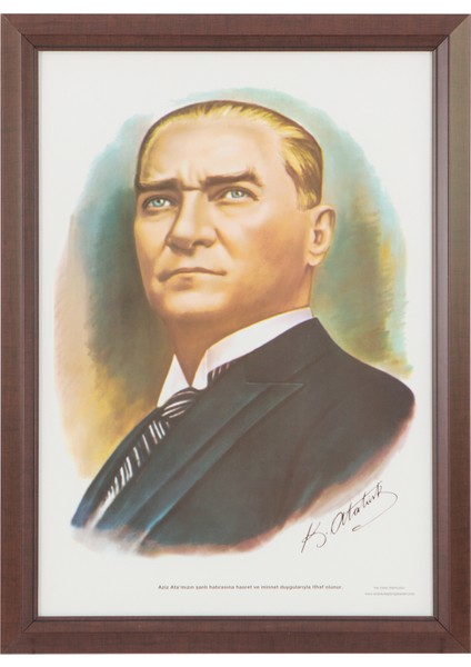 35x50 Pramid-Lamine Çerçeveli Atatürk Portresi INT-824-4-L