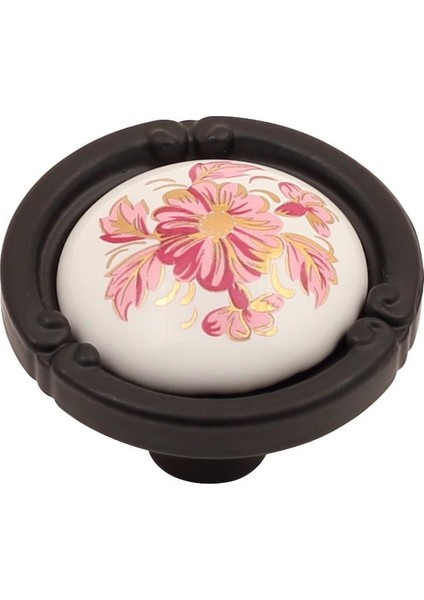 Narin Porselen Kulp Siyah Düğme 2'li